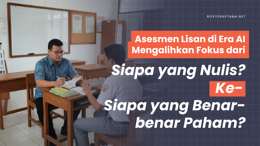 guru sedang melakukan asesmen lisan
